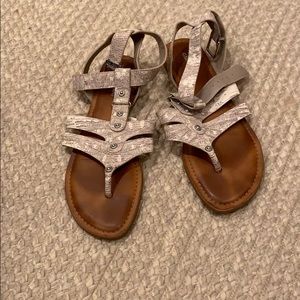 Snake skin sandals